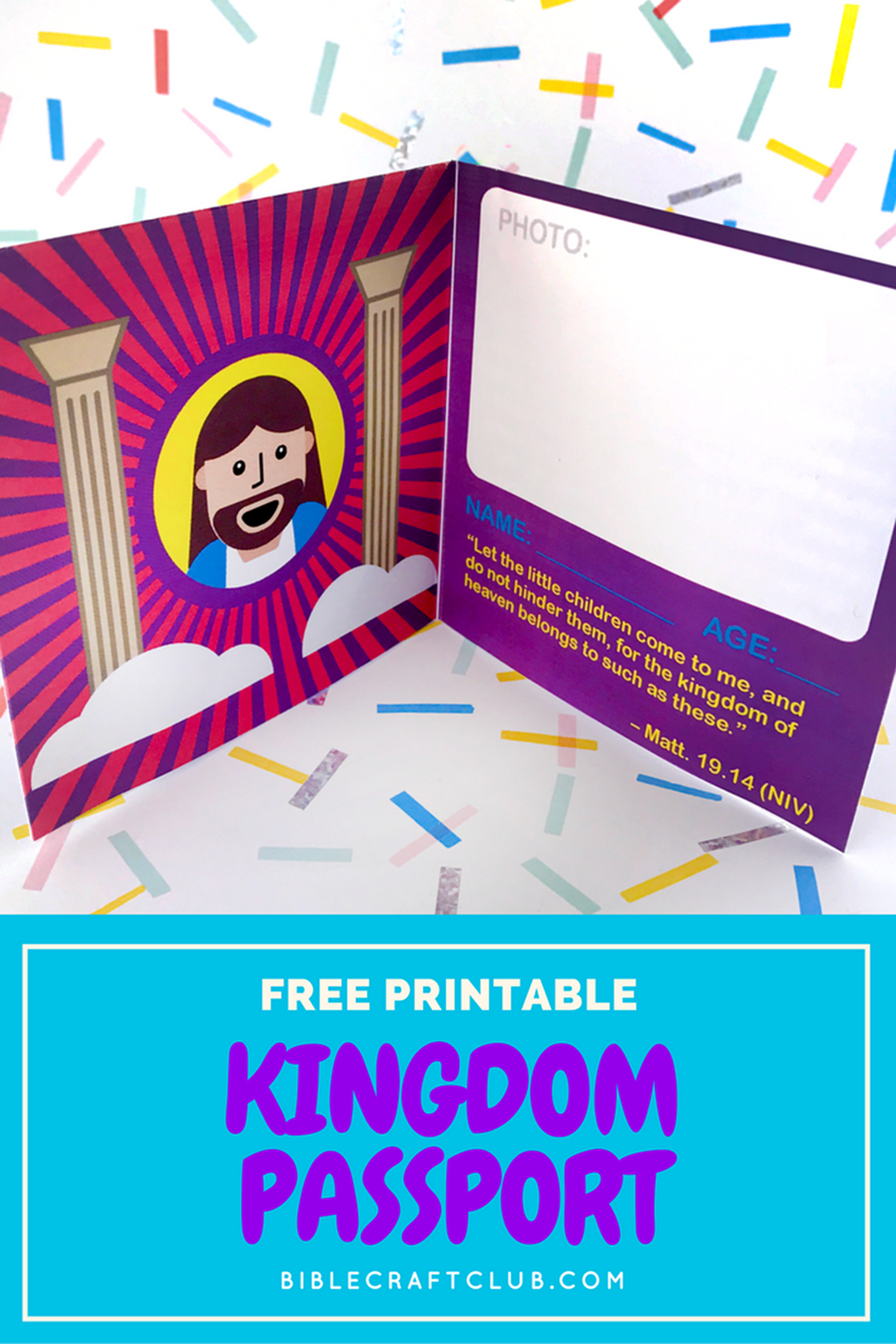 Kingdom Passport Craft | Biblecraftclub | Bible Crafts - Free Printable Bible Crafts