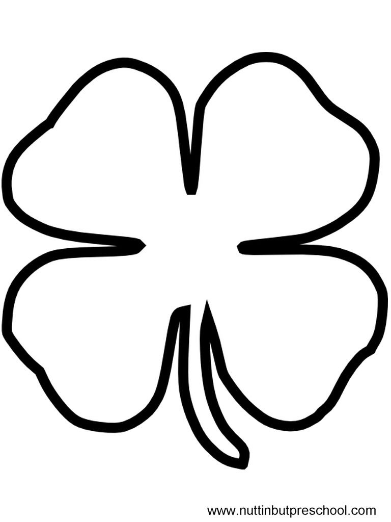 Large Shamrock Outline For &amp;quot;4 Things That Make Me Feel Lucky - Shamrock Template Free Printable