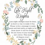 Late Night Diaper Signage | Baby Shower For Baby Miles! | Baby   Late Night Diaper Sign Free Printable