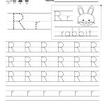 Letter R Writing Practice Worksheet   Free Kindergarten English   Free Printable Preschool Worksheets For The Letter R