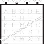 Letter Tracing Worksheet – Capital Letters / Free Printable   Free Printable Alphabet Tracing Worksheets For Kindergarten