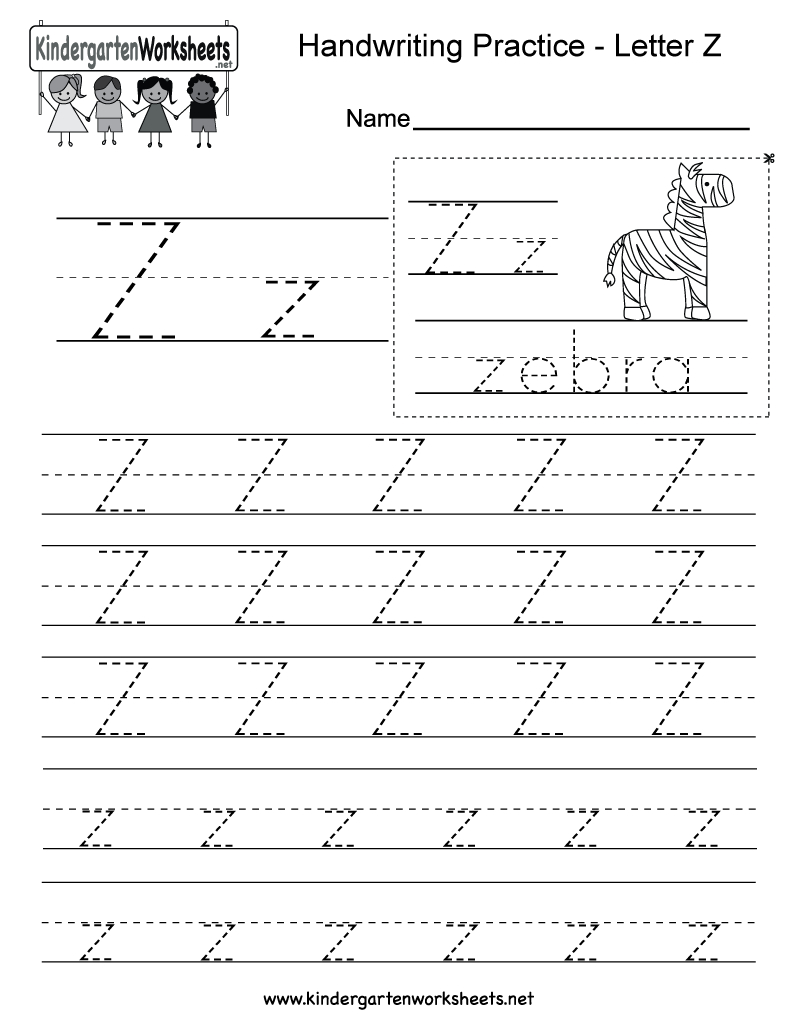 Letter Z Writing Practice Worksheet. This Series Of Handwriting - Letter Z Worksheets Free Printable