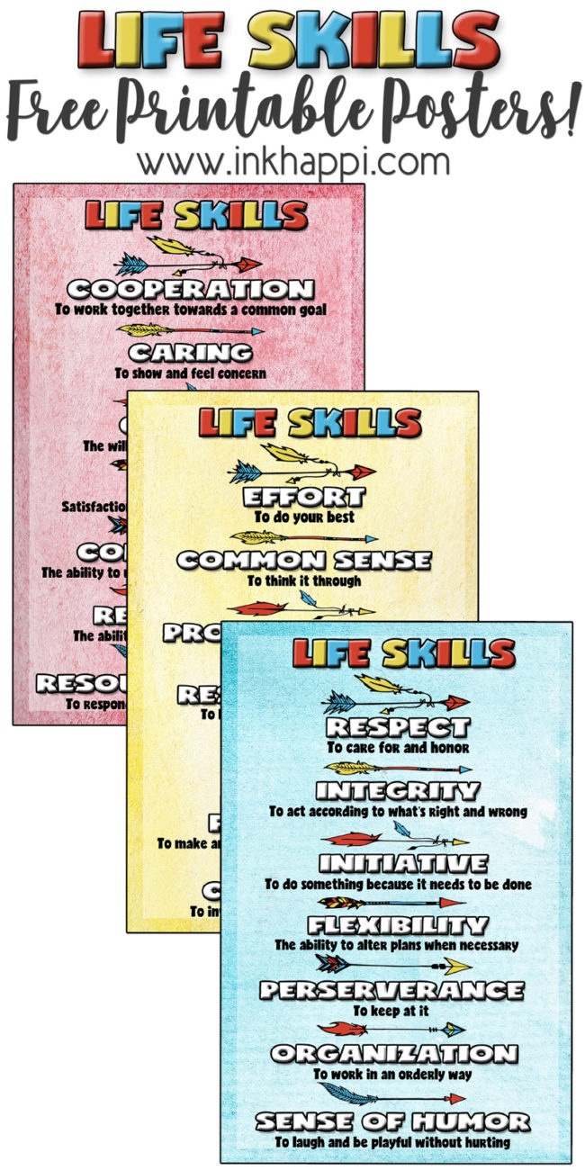 Life Skills Posters -&amp;gt;&amp;gt; Character Building Free Printables! - Inkhappi - Free Printable Posters For Teachers