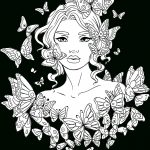 Line Artsy   Free Adult Coloring Page   Butterflies Around   Free Coloring Pages Com Printable