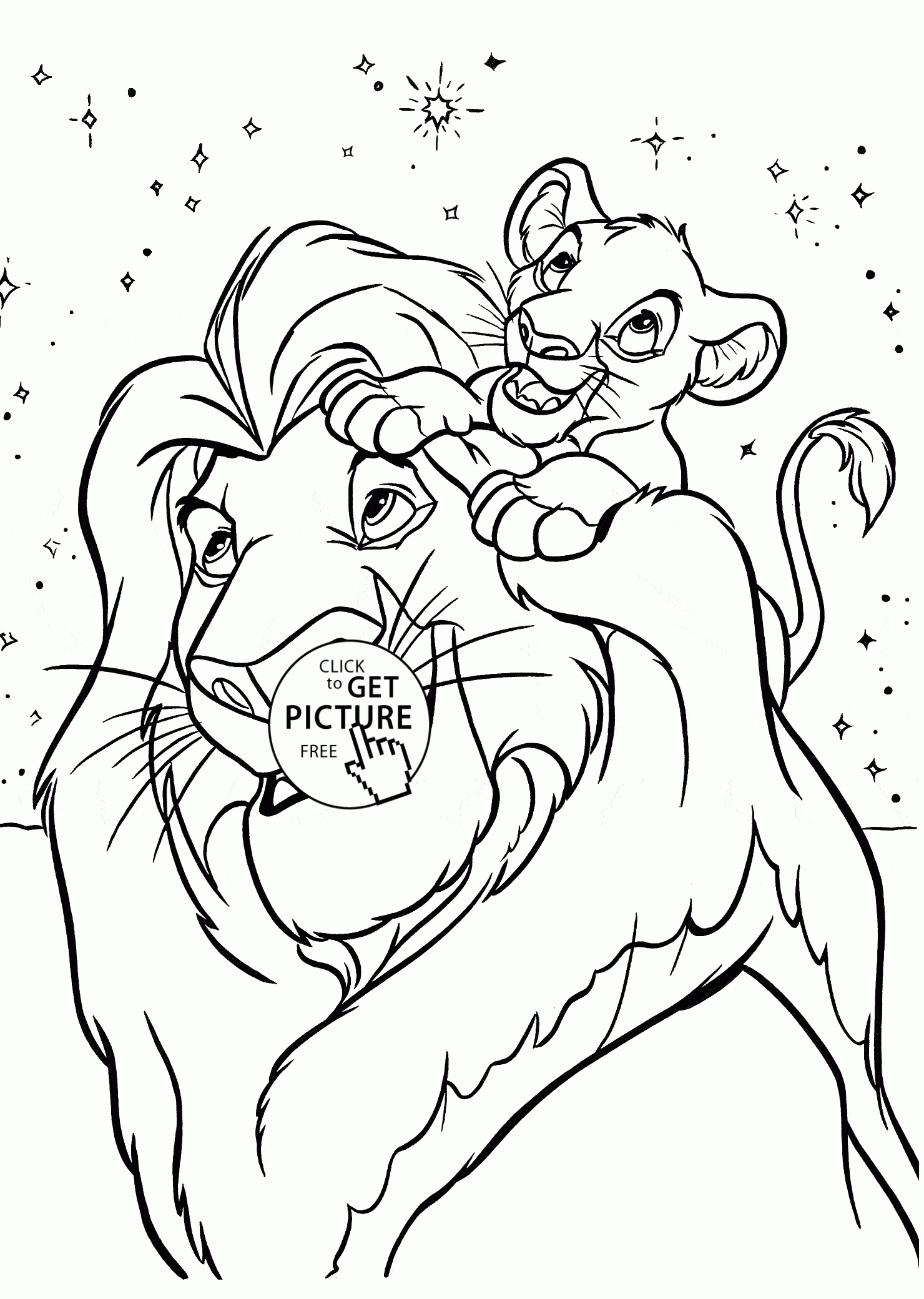 Lion King Coloring Page For Kids, Disney Coloring Pages Printables - Free Printable Disney Coloring Pages