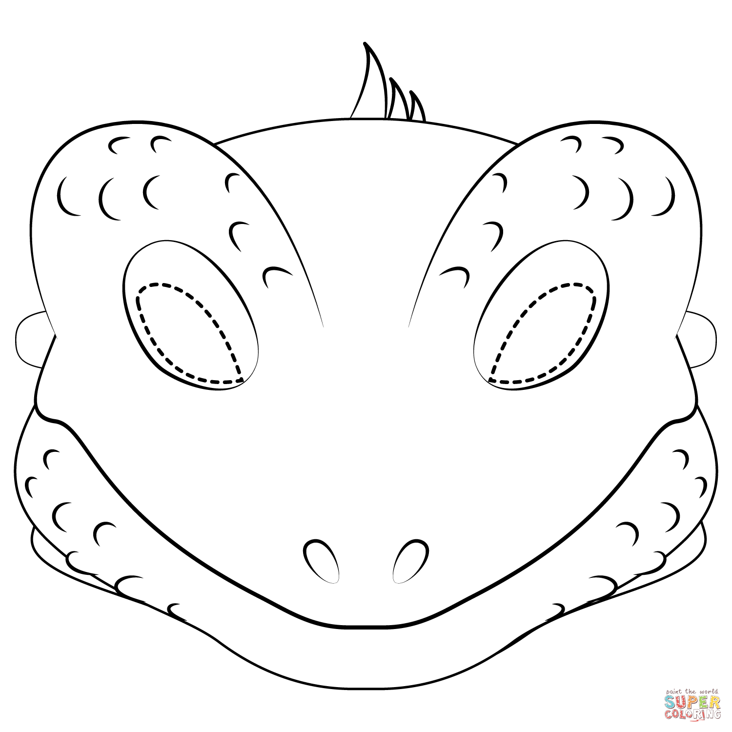 Lizard Mask Coloring Page | Free Printable Coloring Pages - Free Printable Lizard Mask