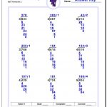 Long Division Worksheets: Division With Remainders   Free Printable Long Division Worksheets 5Th Grade