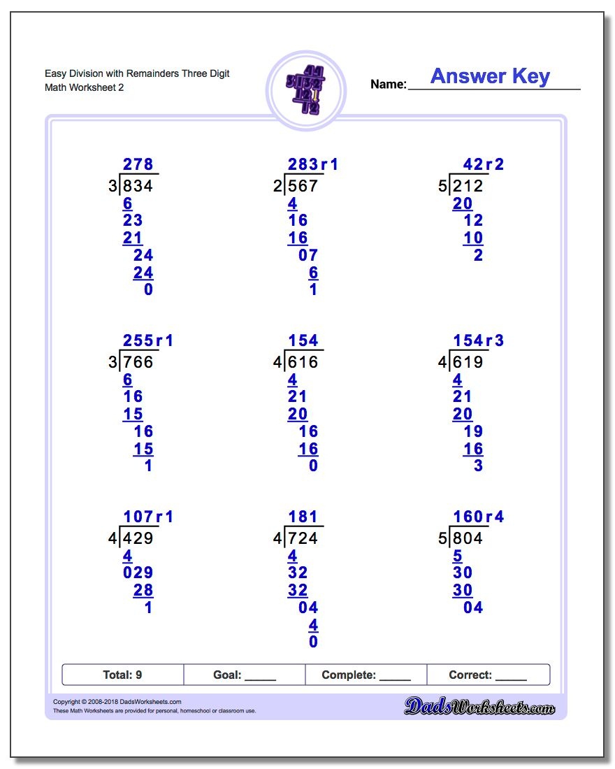 Long Division Worksheets: Division With Remainders - Free Printable Long Division Worksheets 5Th Grade