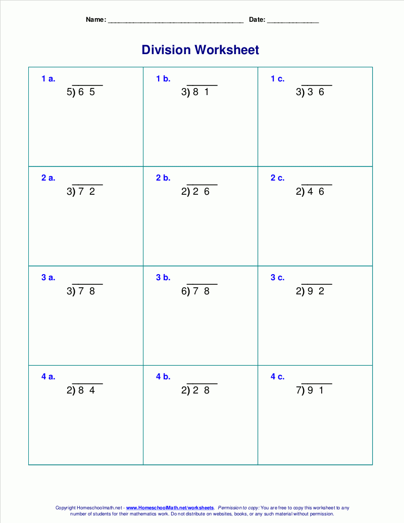 Long Division Worksheets For Grades 4-6 - Free Printable Division Worksheets For 4Th Grade