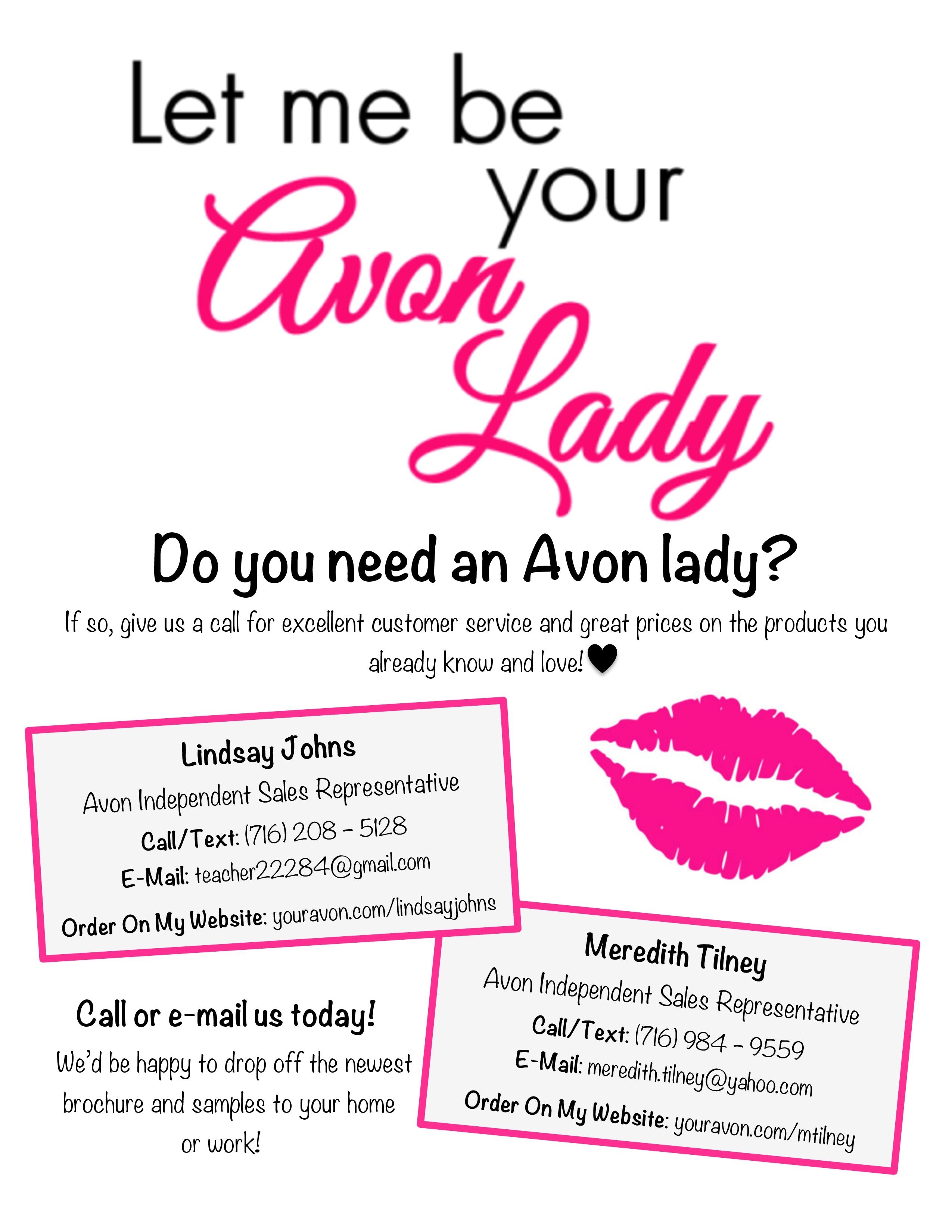 Looking For Custom Avon Flyers, Hand-Outs, Etc.? E-Mail Me At - Free