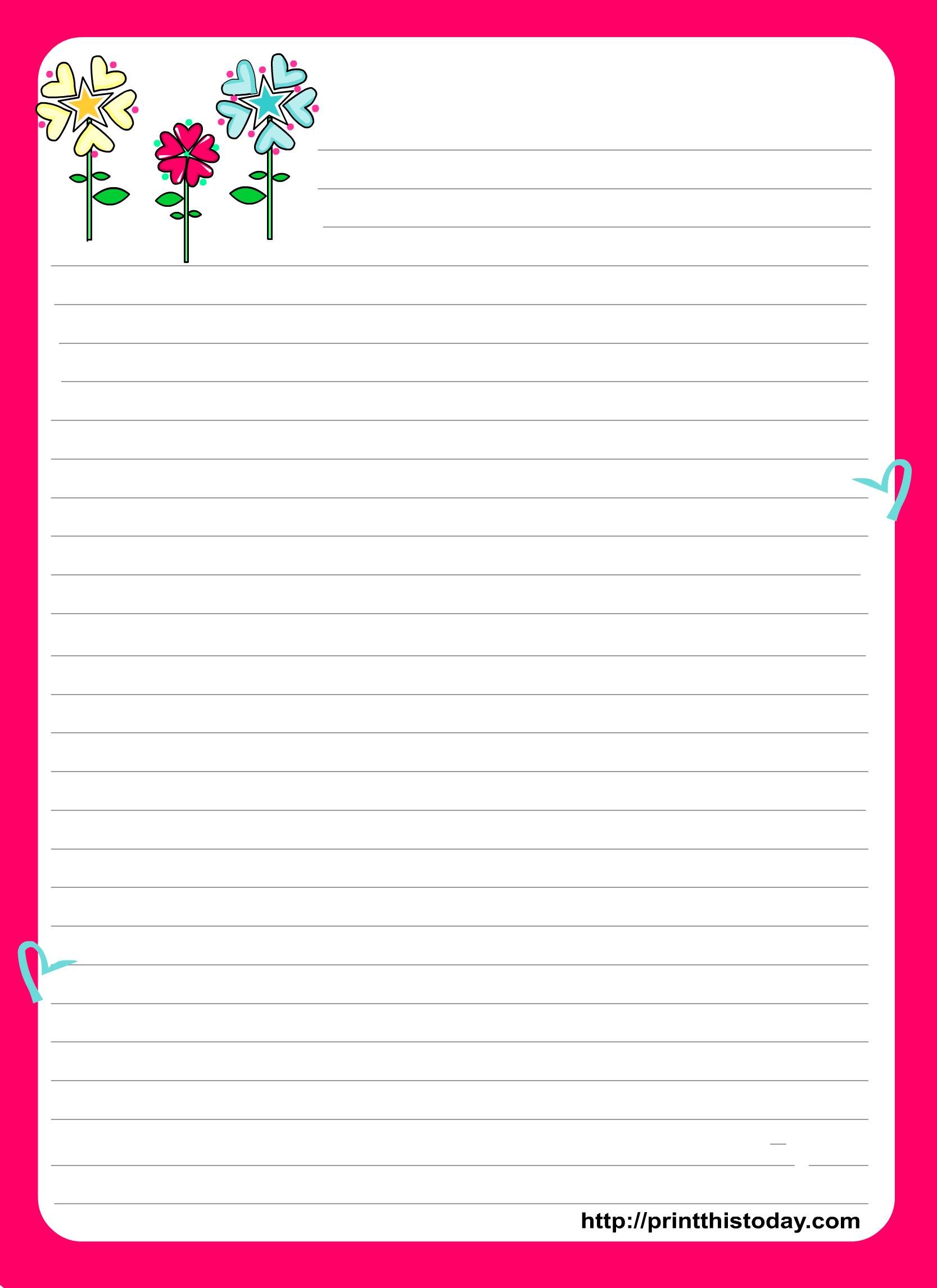 Love Letter Pad Stationery | Stationery | Free Printable Stationery - Free Printable Love Letter Paper