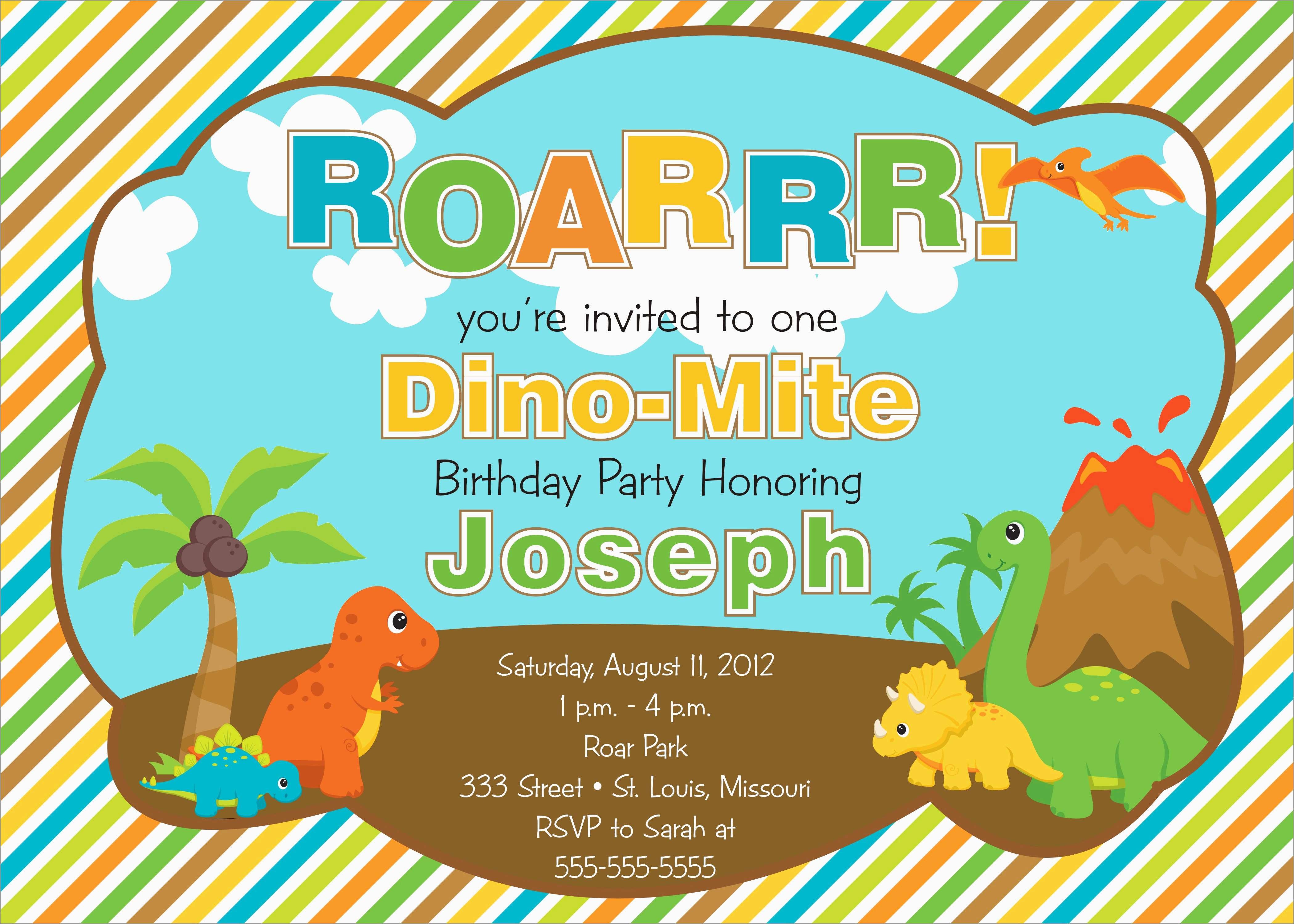 Lovely Dinosaur Birthday Invitation Template Free | Best Of Template - Free Printable Dinosaur Birthday Invitations