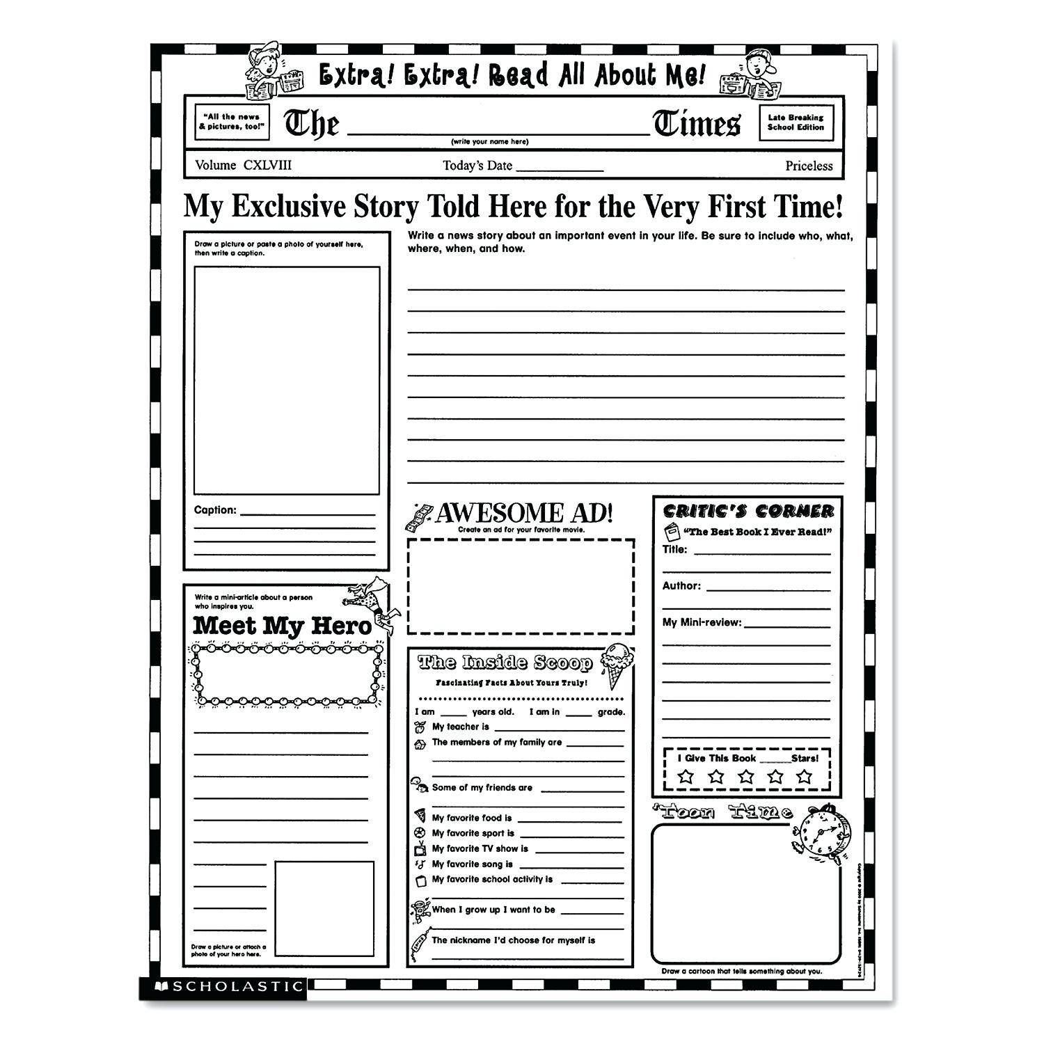 Lovely Free Printable Newsletter Templates | Www.pantry-Magic - Free Printable Newspaper Templates For Students