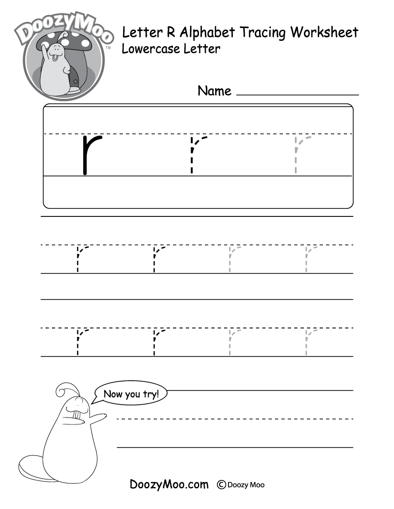 Lowercase Letter &amp;quot;r&amp;quot; Tracing Worksheet - Doozy Moo - Free Printable Preschool Worksheets For The Letter R