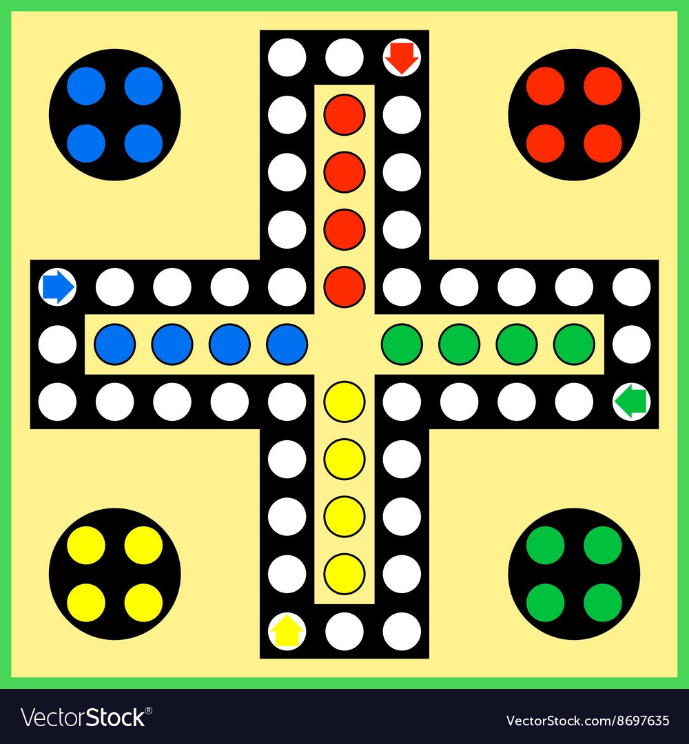 Ludo Board Game Royalty Free Vector Image - Vectorstock - Free Printable Ludo Board