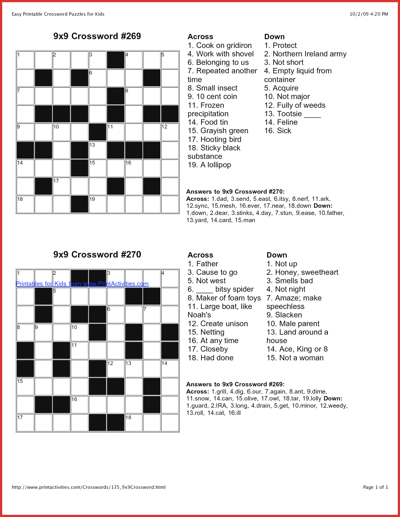 Luxury Puzzles To Print | Cobble Usa - Free Online Printable Easy Crossword Puzzles