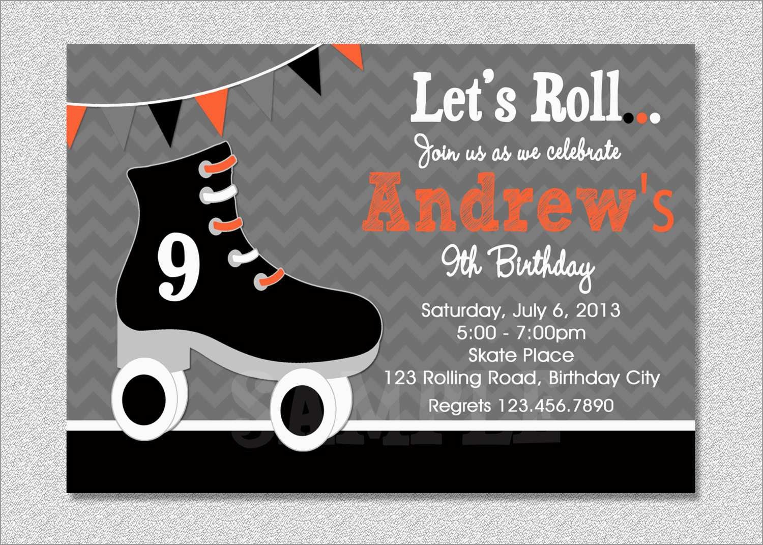 Luxury Skating Party Invitation Template Free | Best Of Template - Free Printable Skateboard Birthday Party Invitations