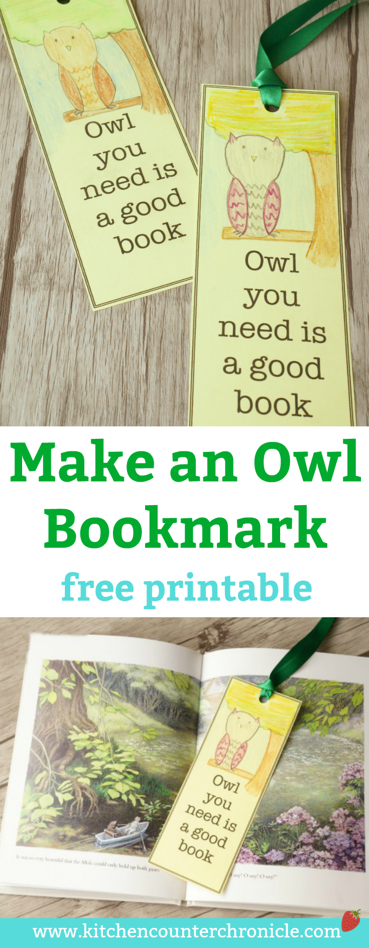 Make An Owl Bookmark - Free Printable | Kitchen Counter Chronicles - Free Printable Owl Bookmarks