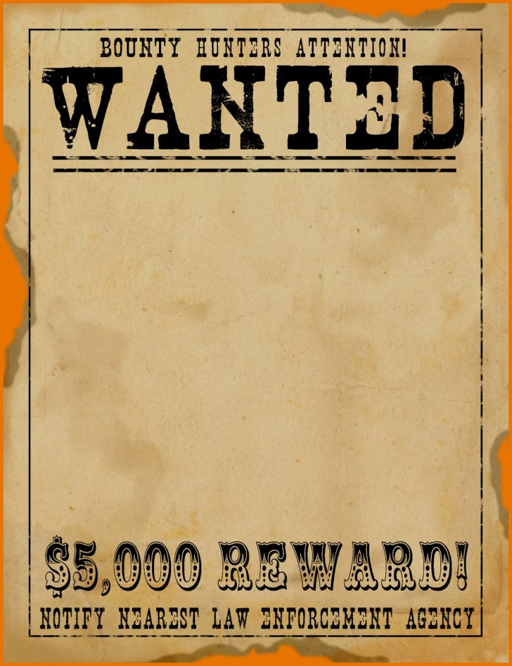 Wanted Poster Printable Free