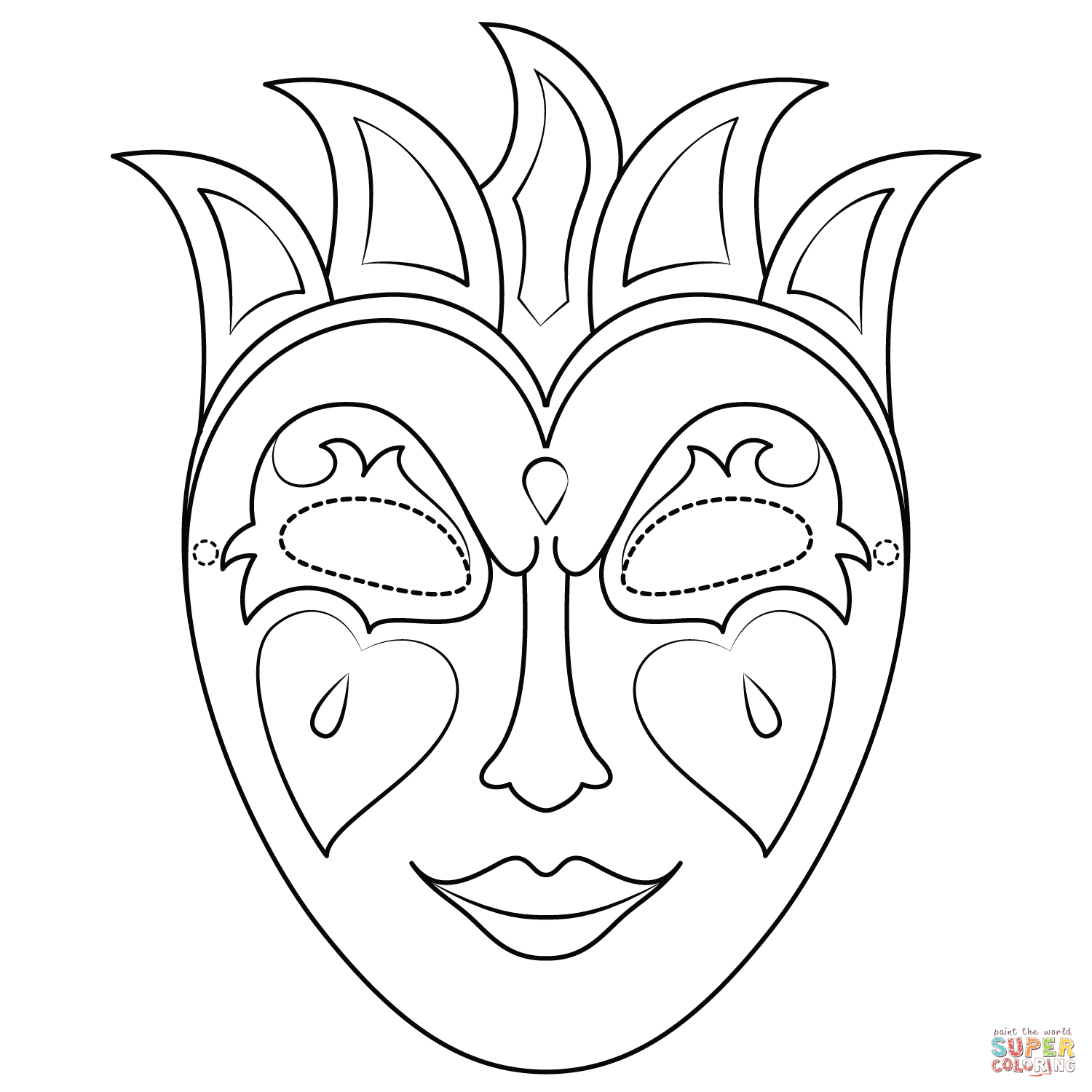 Mardi Gras Mask Coloring Page | Free Printable Coloring Pages - Free Printable Mardi Gras Masks