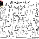 Marisole Monday: Modern Girl In Black & White | Coloring Pages   Printable Paper Dolls To Color Free
