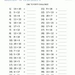 Math Addition Facts 2Nd Grade   Free Printable Addition Worksheets