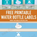 Melted Snowman Water Bottle Labels | Holiday: Christmas | Printable   Christmas Water Bottle Labels Free Printable