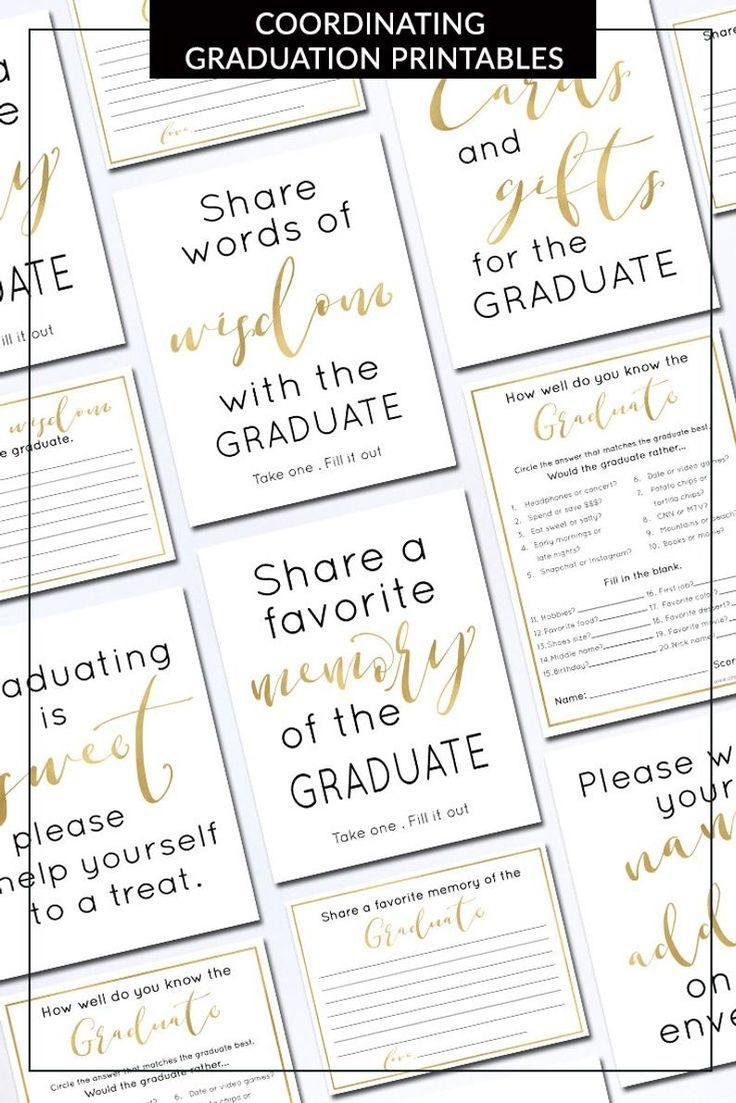 Memory Of The Graduate Card Printable | 2019 Editable Graduation - Free Printable Graduation Advice Cards