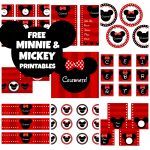 Mickey And Minnie In Red: Free Printable Kit.   Oh My Fiesta! In English   Free Printable Mickey Mouse Favor Tags