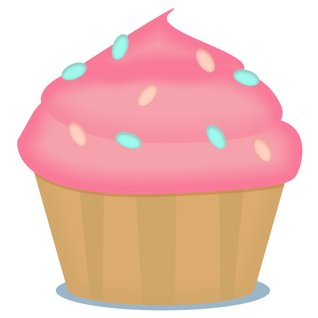 Microsoft Free Cupcakes Clipart - Cliparting - Free Printable Cupcake Clipart