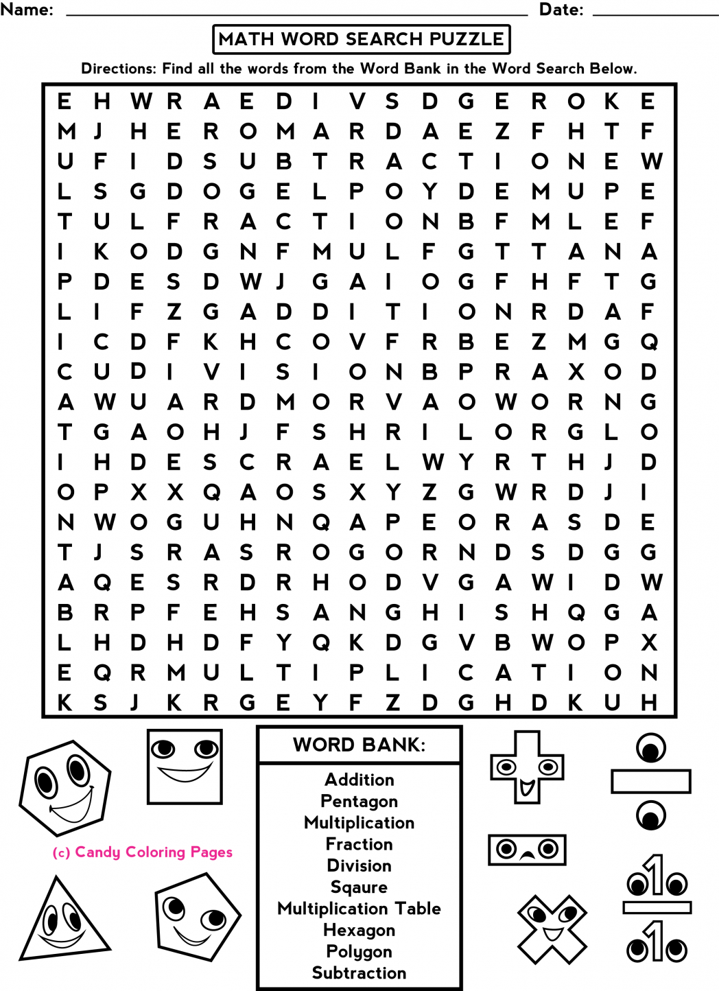Middle School Free-Printable-Halloween-Math-Worksheets-For-Pre - Free Printable Word Searches For Middle School Students