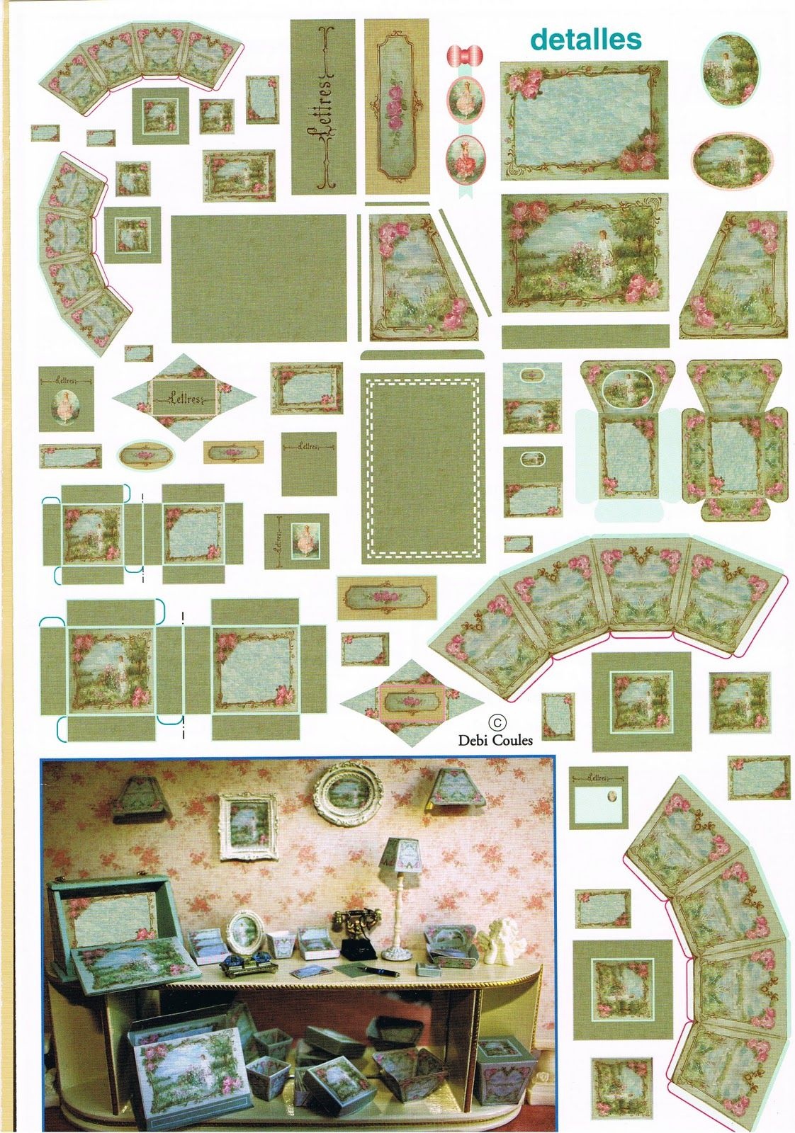 Miniature Printables - Dollhouse Accessories. | Doll House - Free Printable Dollhouse Furniture Patterns