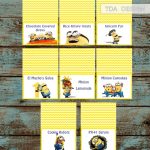 Minions Food Labels,despicable Me Minions Birthday Party Food Tent   Free Printable Minion Food Labels