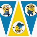 Minions: Free Printable Bunting, Labels And Toppers.   Oh My Fiesta   Free Printable Minion Food Labels