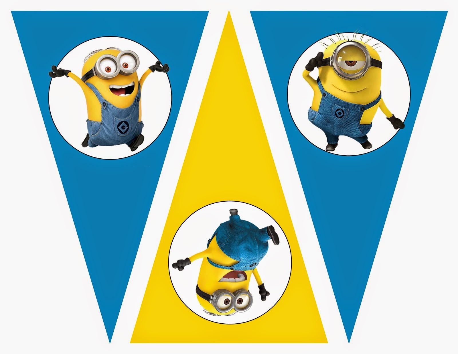 Minions: Free Printable Bunting, Labels And Toppers. - Oh My Fiesta - Free Printable Minion Food Labels