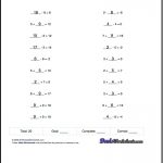 Mixed Addition Worksheet And Subtraction Worksheet Problems   Free Printable Algebra Worksheets With Answers