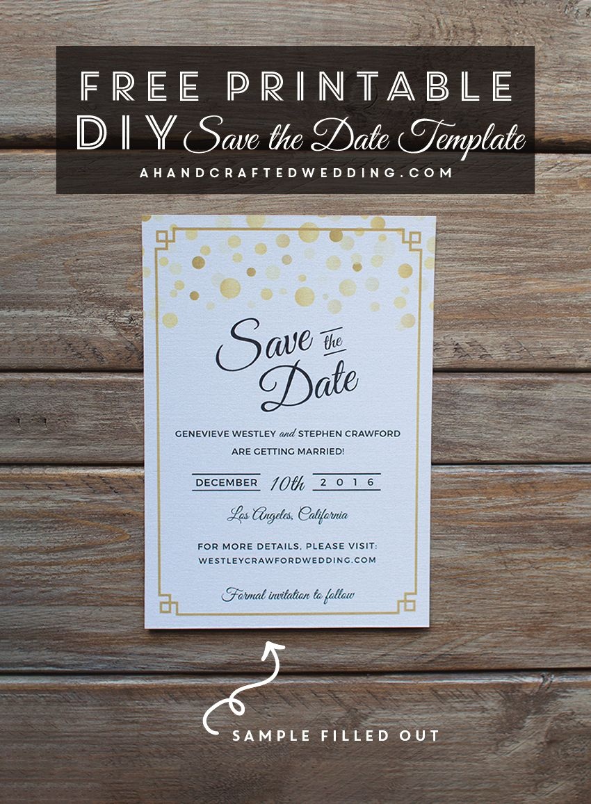 Free Printable Save The Date Invitation Templates Free Printable A To Z