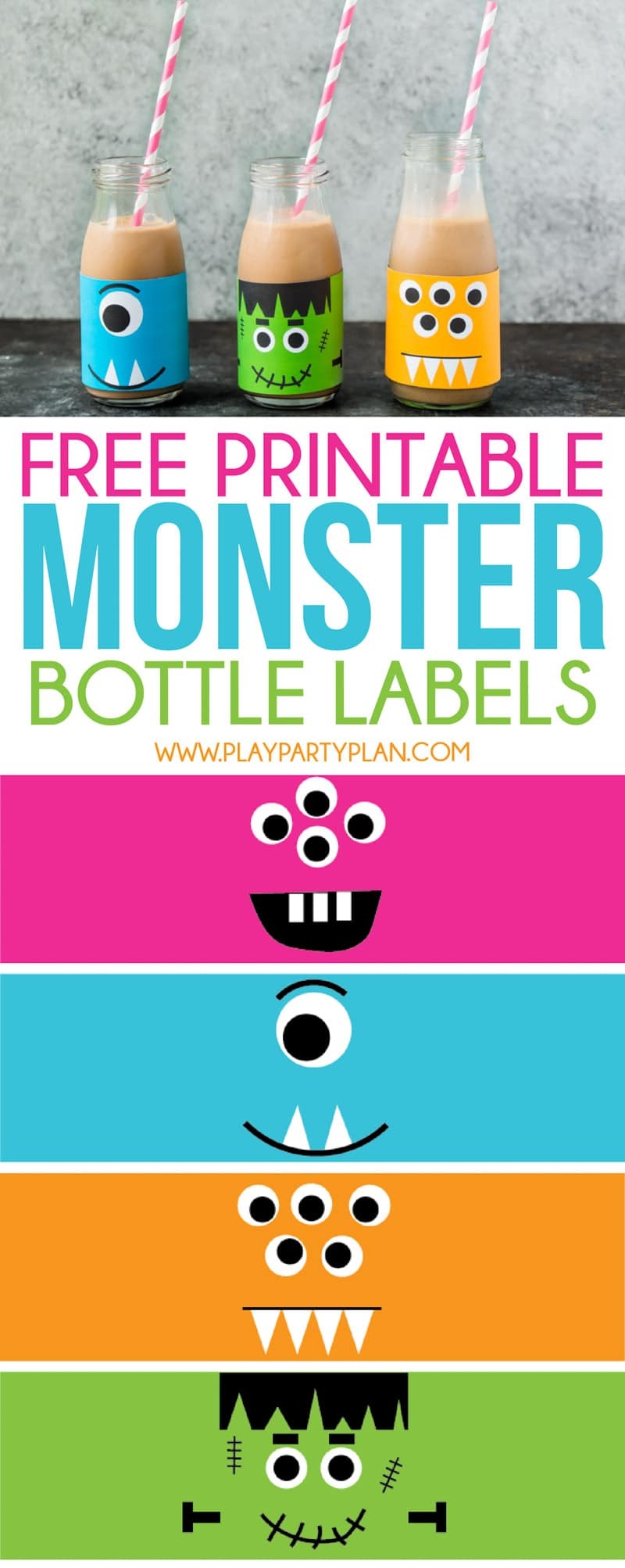 Monster Milk &amp;amp; Cookie Sandwiches (Free Printable Labels!) - Play - Roll A Monster Free Printable