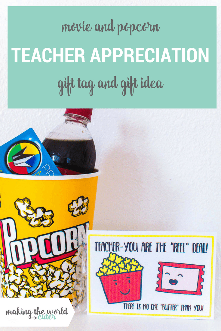 Movie Teacher Appreciation Ideas Free Printable Tag - Free Printable Tags For Teacher Appreciation