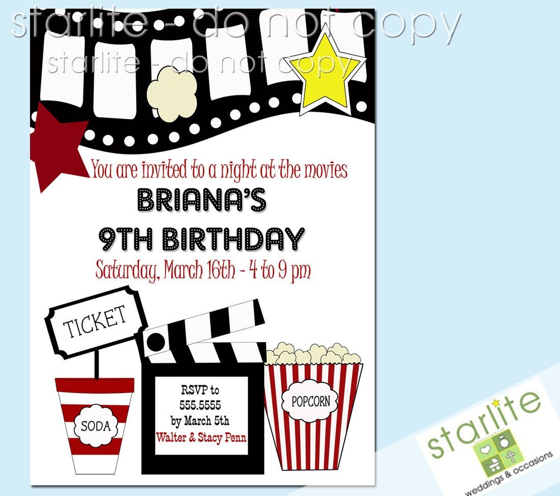 Movie Themed Party Invitations Free - Tutlin.psstech.co - Free Printable Movie Themed Invitations