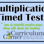Multiplication Timed Tests   The Curriculum Corner 123   Free Printable Multiplication Speed Drills
