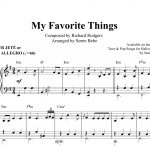 My Favorite Things (Grand Allegro/tour Jeté)   Piano Sheet Music For   Free Printable Piano Sheet Music For Popular Songs