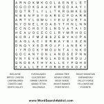 National Parks Printable Word Search Puzzle   Word Search Free Printable Easy