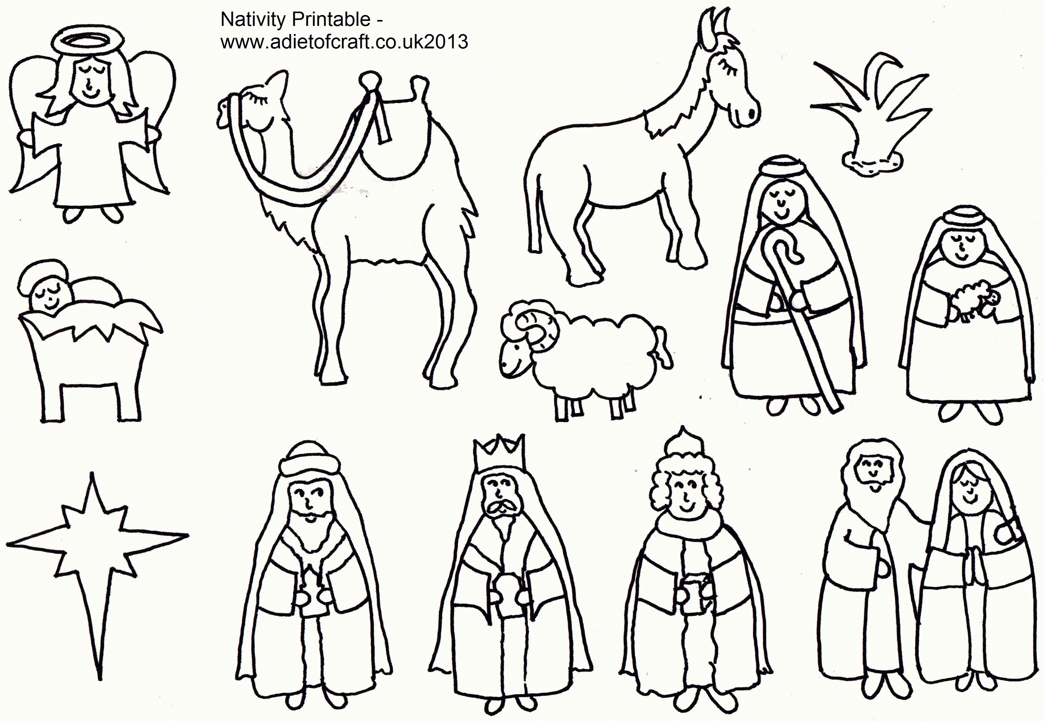 Nativity Free Coloring Pages Printable - Coloring Home - Free Printable Nativity Scene Pictures