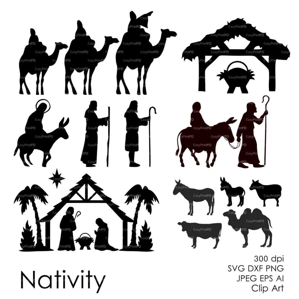 Nativity Silhouette Patterns Download | Free Download Best Nativity - Free Printable Nativity Silhouette