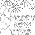 New Year's Coloring Pages | Happy New Year Coloring Printable Pages   Free Printable Happy New Year Cards