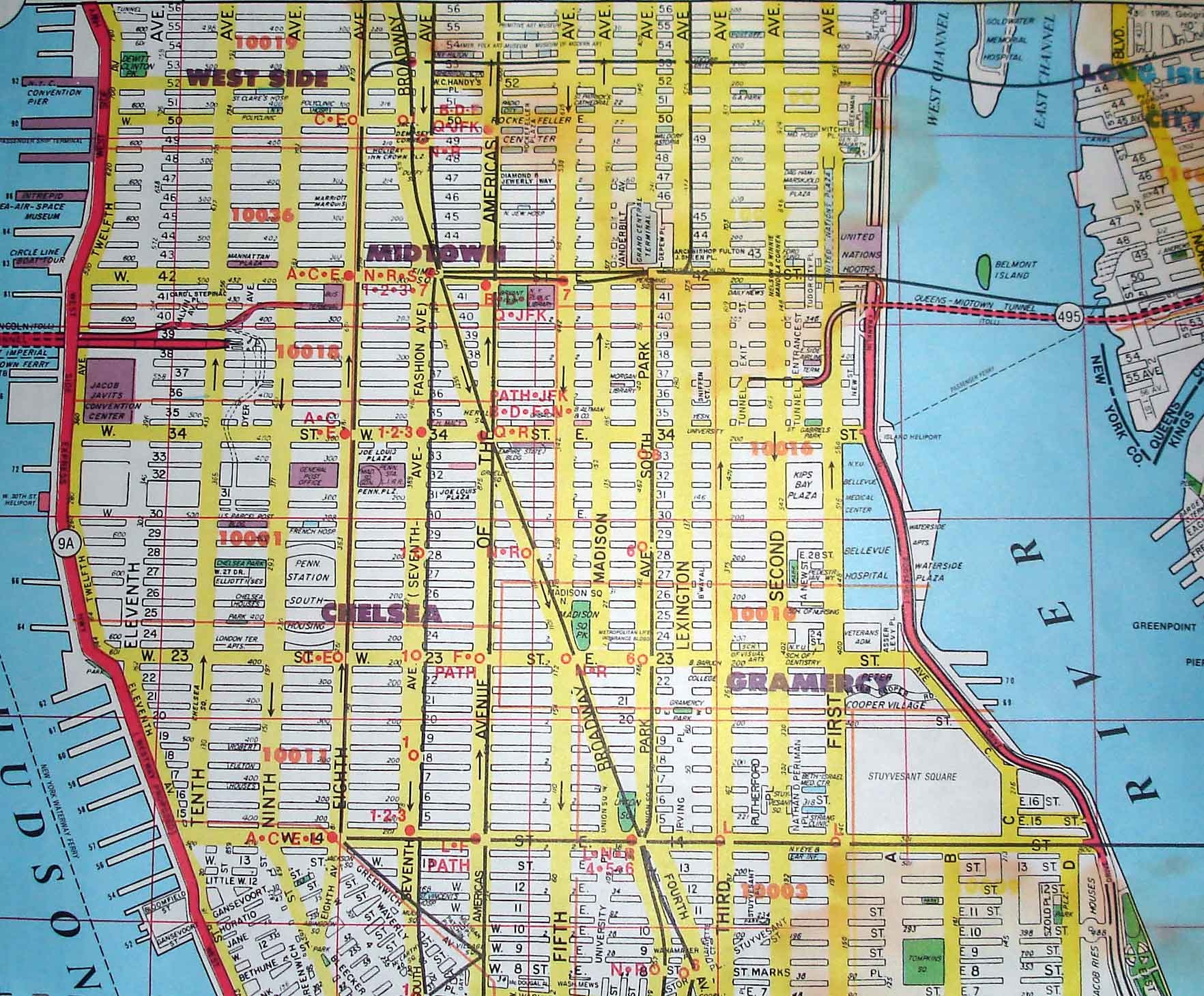New York City Map Manhattan And Travel Information | Download Free - Free Printable Map Of Manhattan