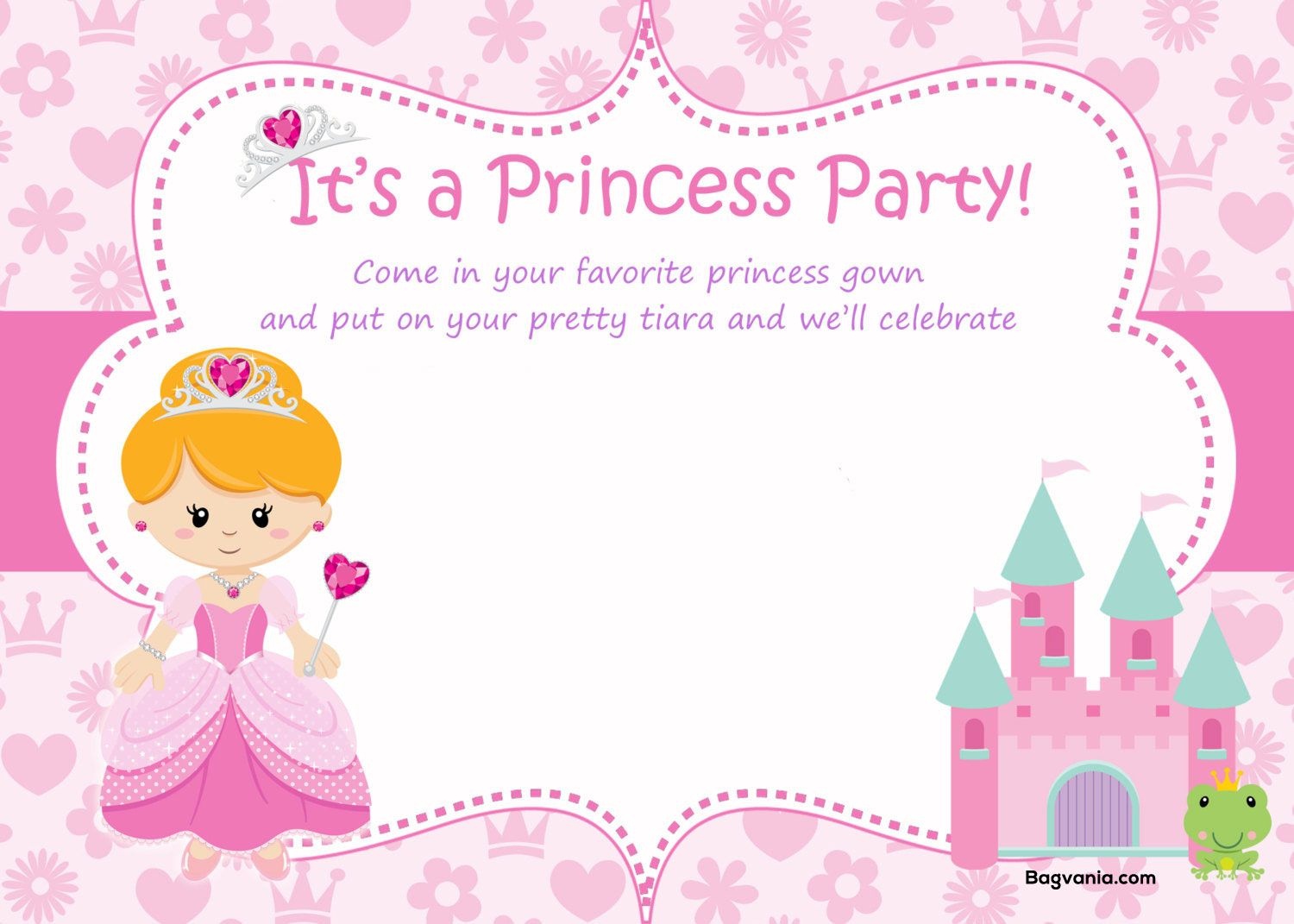 Nice Birthday Invitation Template - Free Printable | Bagvania - Free Printable Princess Invitations