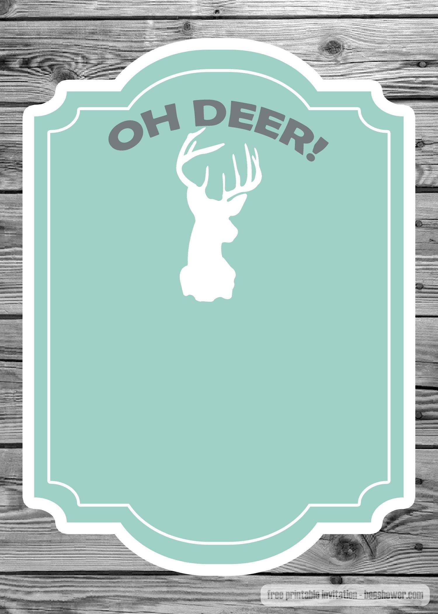 Nice Free Baby Shower Invitation- The Deer Template | Beeshower - Free Printable John Deere Baby Shower Invitations