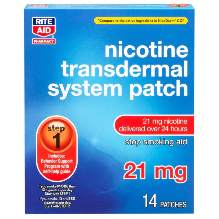 Nicotine Transdermal Patch System 21 Mg 14 Ct Rite Aid Free